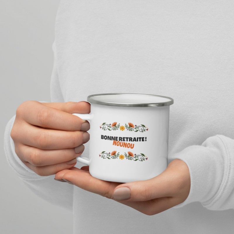 Mug émaillé Bonne retraite