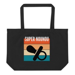 Grand tote bag bio "Super Nounou"